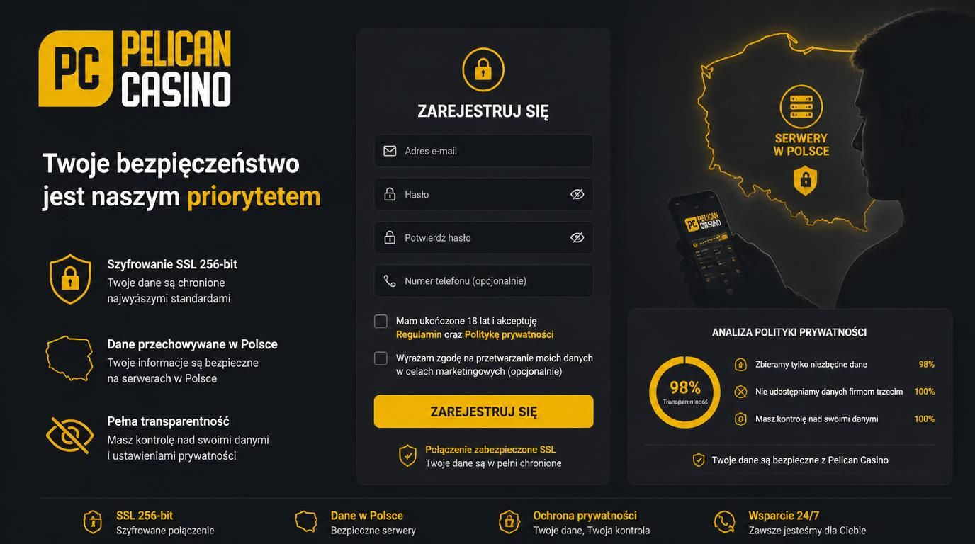 Ekran rejestracji z kłódką, Polska, ochrona danych